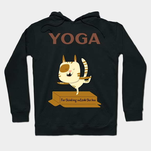 Yoga For Thinking Outside The Box Hoodie by Up 4 Tee